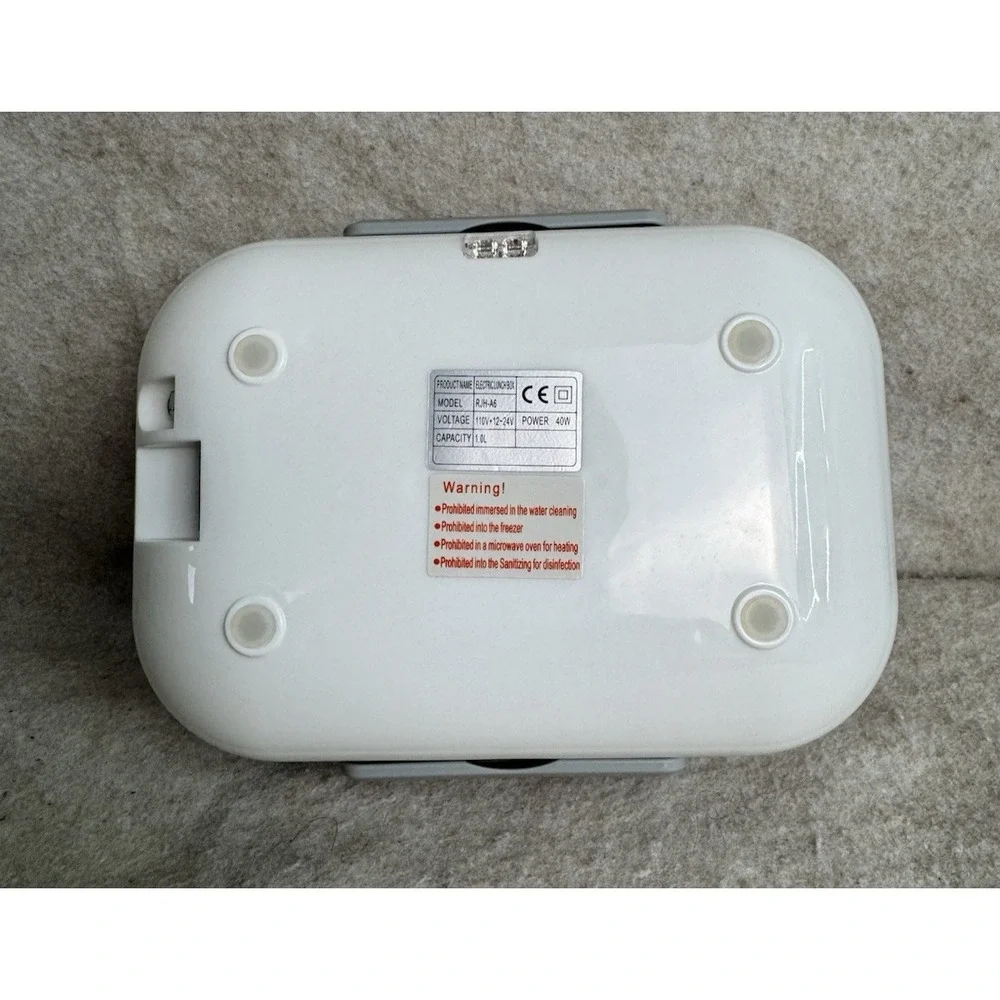 JMCQOO Portable Electric Lunch Box, Silverware And‎ Power Cords